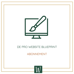 De Pro Website Blueprint- abonnement